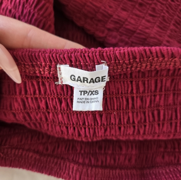 Garage Smocked Tube Top - Raspberry - Picture 4 of 4